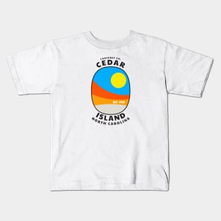 Cedar Island, NC Summertime Vacationing Abstract Sunrise Kids T-Shirt